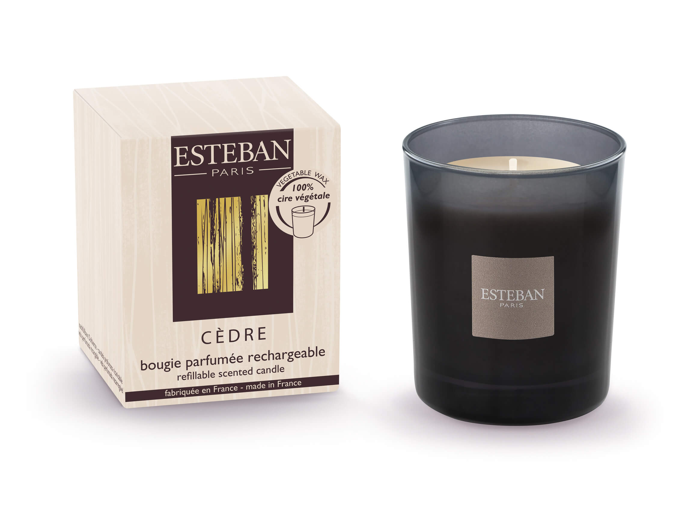 Levně Esteban Paris Parfums CLASSIC – CEDAR VONNÁ SVÍČKA  170 g