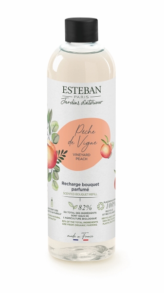 Levně Esteban Paris Parfums NATURE – VINEYARD PEACH NÁPLŇ DO DIFUZÉRU 250 ml 250 ml