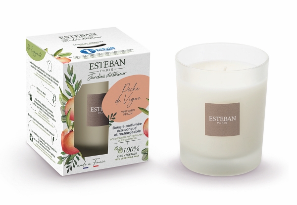 Esteban Paris Parfums NATURE – VINEYARD PEACH VONNÁ SVÍČKA 180 g