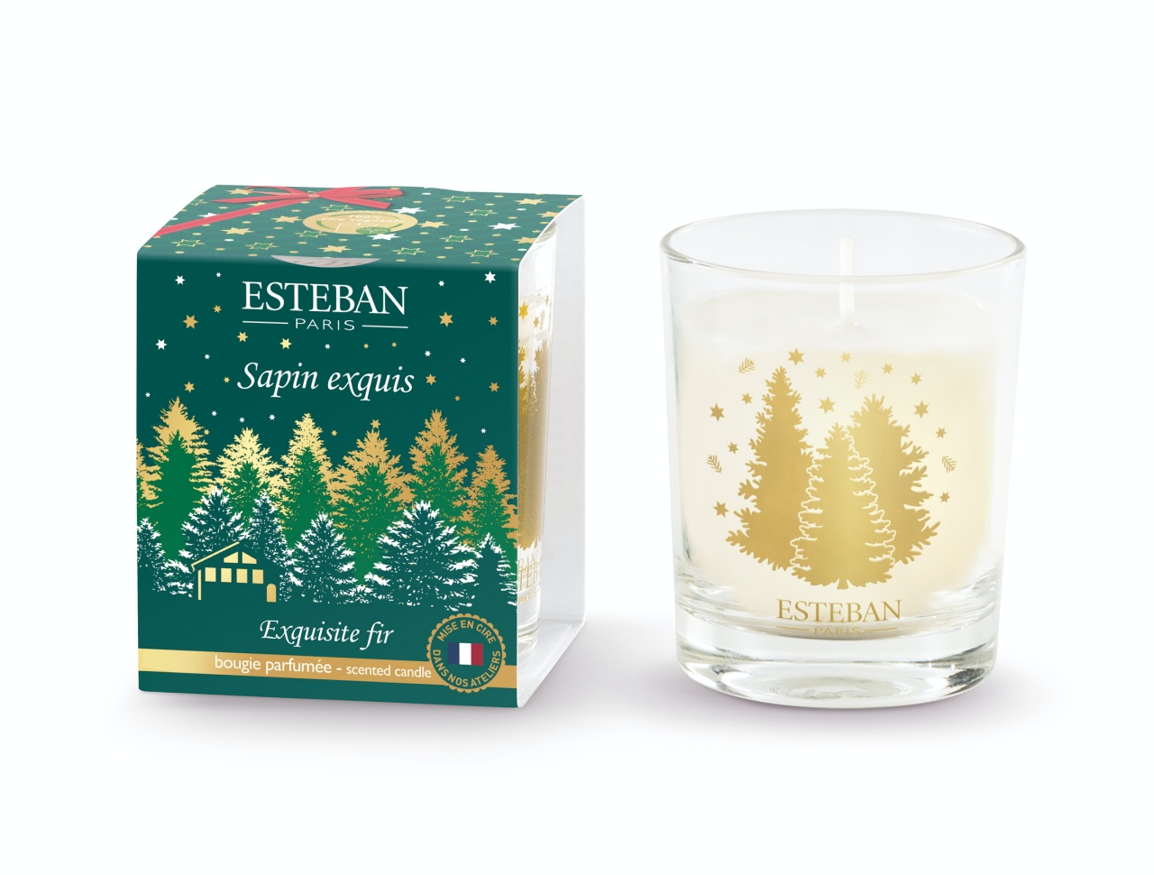 Levně Esteban Paris Parfums ESTEBAN - SVÍČKA MINI 70 G - VÁNOČNÍ EDICE - exquisite fir