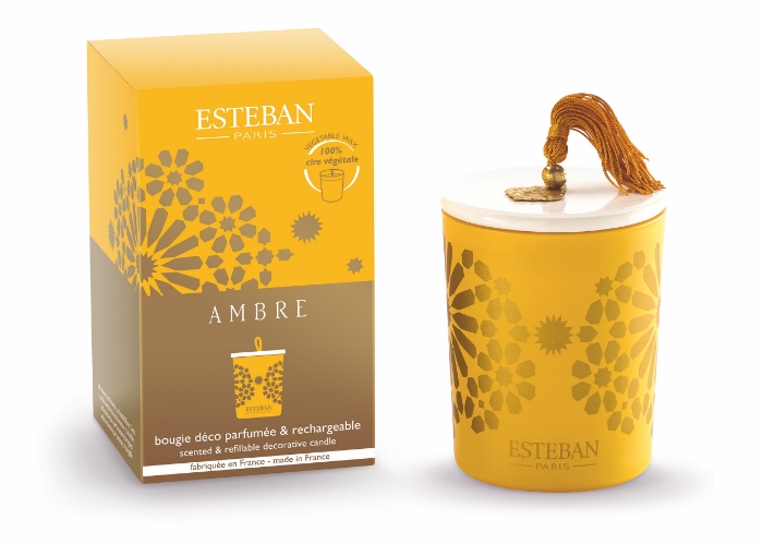 Levně Esteban Paris Parfums CLASSIC – AMBER VONNÁ SVÍČKA  170 g