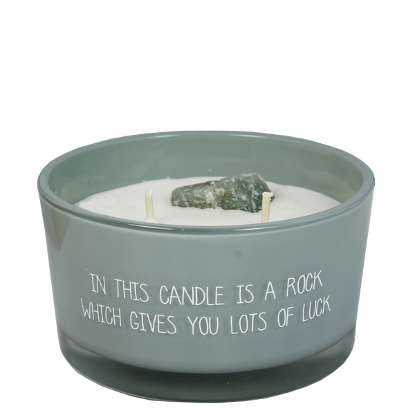 Levně My Flame Lifestyle MY FLAME - SVÍČKA - A ROCK WHICH GIVES YOU A LOTS OF LUCK - minty bamboo