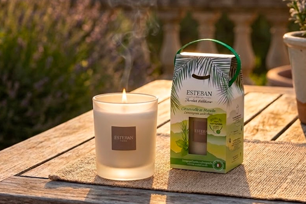 Ekologická vonná sviečka Esteban Lemongrass & Mint