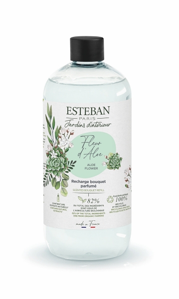 Levně Esteban Paris Parfums ESTÉBAN NÁHRADNÍ NÁPLŇ DO TYČINKOVÉHO DIFUZÉRU - NATURE - ALOE FLOWER, 500 ML 500 ml