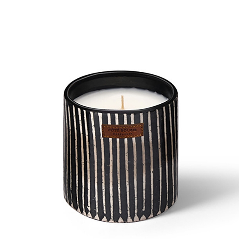 COTE BOUGIE - SVÍČKA S - CERAMIQUE - Zebre - mandarine majorelle