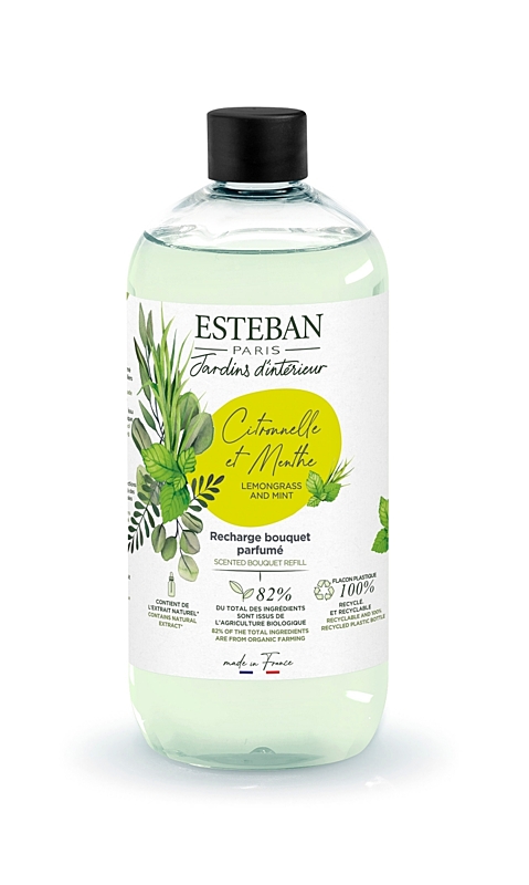 Esteban Paris Parfums NATURE – LEMONGRASS & MINT DIFFUSER-FÜLLUNG 500 ml