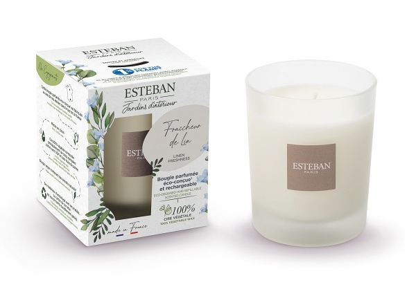 Esteban Paris Parfums NATURE – LINEN FRESHNESS VONNÁ SVÍČKA  180 g