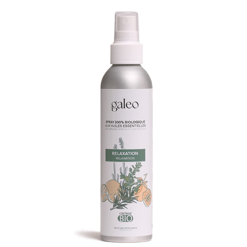 100% ORGANIC SPREJ S ESENCIÁLNÍMI OLEJI - GALEO - relax - relaxation