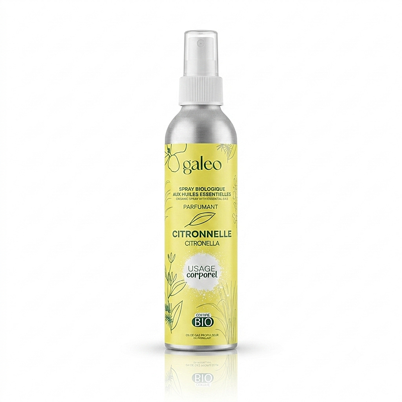 100% ORGANIC SPREJ S ESENCIÁLNÍMI OLEJI - GALEO - citronella