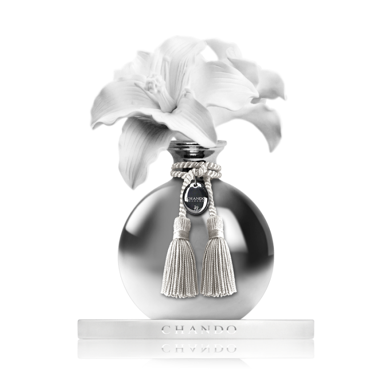 II.šance – DIFUZÉR PORCELÁN 200 ML - MYST - stříbrný - svěží lilie - fresh lily - zlevněné