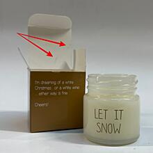 DO - MF - SVÍČKA - LET IT SNOW - white - winter glow - zlevněné