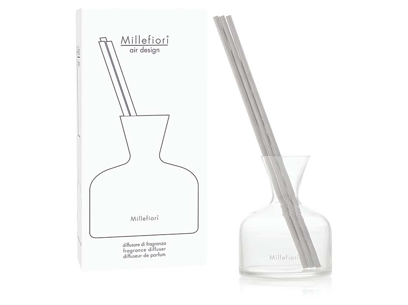 Dizajnový tyčinkový difuzér Millefiori – Vase číry, 250 ml