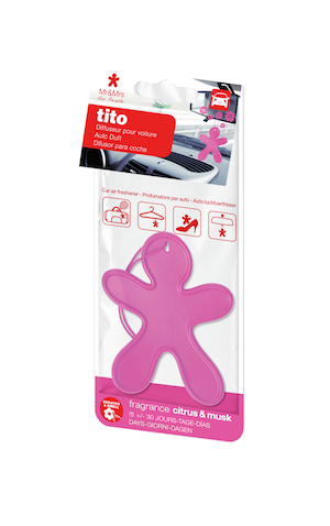 TITO illatosító figura, rózsaszínű - Citrus&Musk