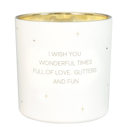 My Flame - SVÍČKA - I WISH YOU WONDERFUL TIMES FULL OF LOVE, GLITTERS AND FUN - winter wood