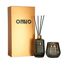 product ONNO - GIFTSET ECLECTIC - SVÍČKA + DIFUZÉR GREY - zanzibar 