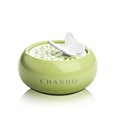 Porcelánový aróma difuzér motýlik, zelený, Chando, White Gardenia