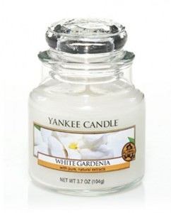 Gyertya üvegben kicsi, YANKEE CANDLE, White Gardenia