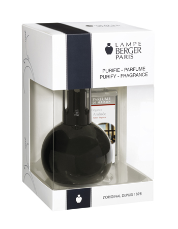 SADA: katalytická lampa Bingo, čierna + náplň 180 ml Žiarivá elegancia, LAMPE BERGER