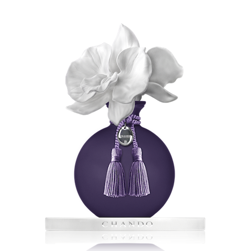 Porcelánový aroma difuzér Chando, fialový - Divoká orchidea