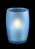 Svícen matné sklo modrý Smart candle