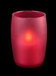 Svietnik matné sklo červený Smart candle