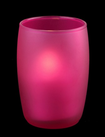 Svietnik matné sklo ružový Smart candle