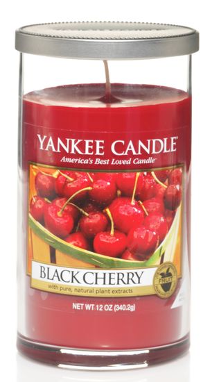 Sviečka v skle décor stredná, YANKEE CANDLE, Black cherry