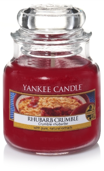 Gyertya üvegben kicsi, YANKEE CANDLE, Rhubarb Crumble