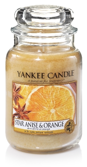 Svíčka ve skle velká, YANKEE CANDLE, Star Anise & Orange